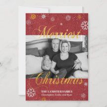 Tarjeta navideña Rustic Scripts