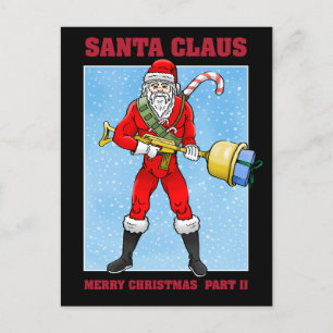Tarjeta navideña Santa Claus Merry