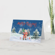 Tarjeta navideña Santa Merry