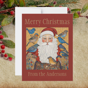 Tarjeta navideña Santa Merry
