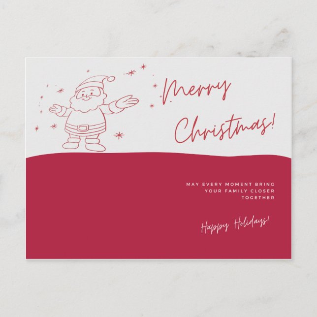 Tarjeta navideña Santa Merry (Anverso)