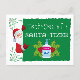 Tarjeta navideña "Santa-tizer" de Navidades