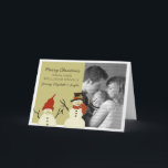 Tarjeta navideña Snowman Duo, sabio<br><div class="desc">Envíe sus deseos de vacaciones a la familia y amigos con esta divertida y caprichosa tarjeta de felicitación navideña Snowman Duo con un par de adorables hombres de nieve sobre un fondo sabio. Personalizar con su propia foto y el mensaje personalizado de su elección. Haga clic en "Personalizar" para encontrar...</div>
