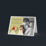 Tarjeta navideña Snowman Duo, sabio<br><div class="desc">Envíe sus deseos de vacaciones a la familia y amigos con esta divertida y caprichosa tarjeta de felicitación navideña Snowman Duo con un par de adorables hombres de nieve sobre un fondo sabio. Personalizar con su propia foto y el mensaje personalizado de su elección. Haga clic en "Personalizar" para encontrar...</div>