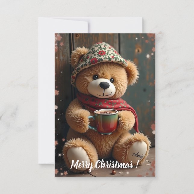 Tarjeta Navideña Teddy #2 (Anverso)