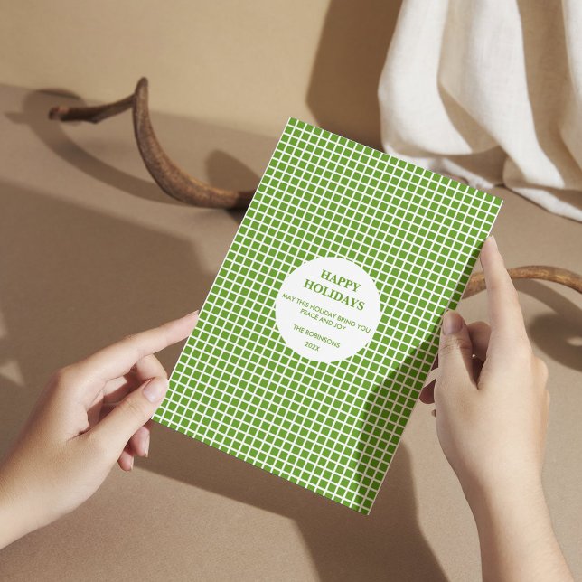 Tarjeta navideña verde y blanca (Subido por el creador)