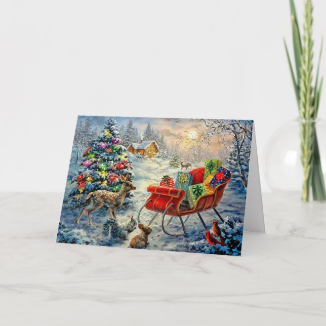 Tarjeta navideña vintage (Anverso)