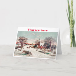 Tarjeta navideña vintage