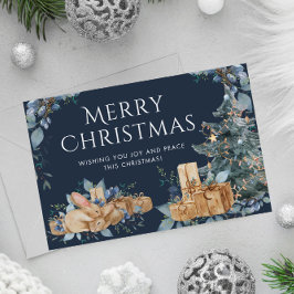 Tarjeta navideña vintage: Deseos de vacaciones inc