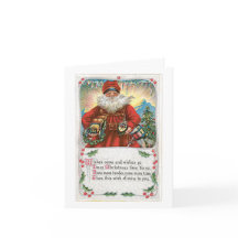 Tarjeta navideña vintage: los deseos vienen y los 