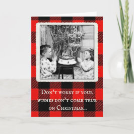 Tarjeta navideña vintage "Navidades amazónicos"