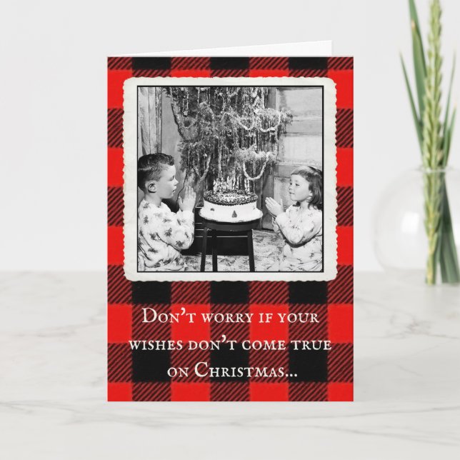 Tarjeta navideña vintage "Navidades amazónicos" (Anverso)