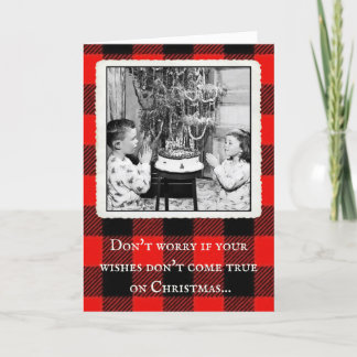 Tarjeta navideña vintage "Navidades amazónicos"