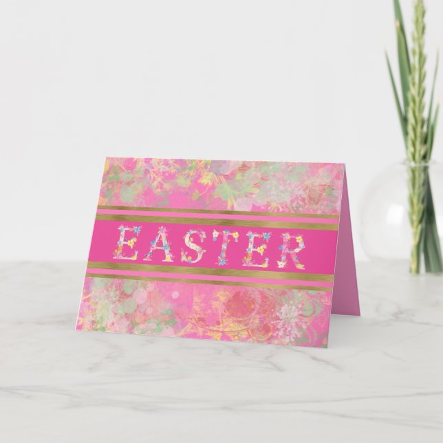 Tarjeta navideña Watercolor Springtime Easter (Anverso)