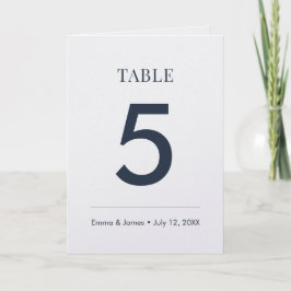 Tarjeta Navy Ampersand | Número de Mesa (Plegado)