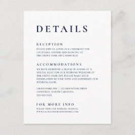 Tarjeta Navy Blue Modern Minimalista Elegante