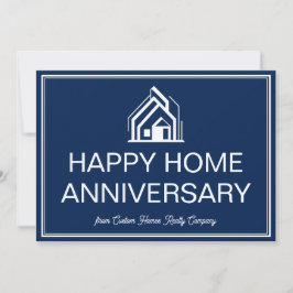 Tarjeta Navy Blue Real Estate Business Custom Marketing