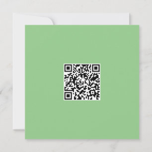 Tarjeta Neat Green Monocrome Vibe moderno Código QR
