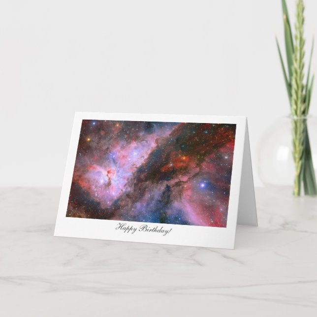 Tarjeta Nebulosa de Carina - feliz cumpleaños (Anverso)