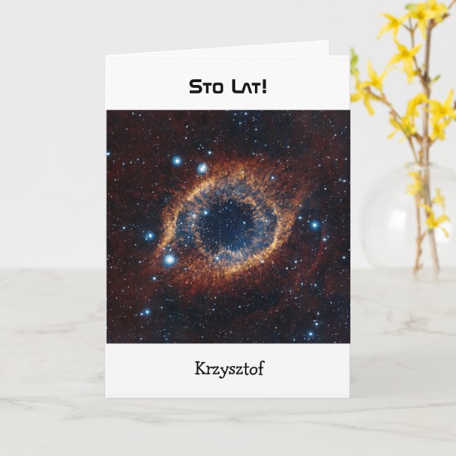 tarjeta nebulosa de cumpleaños de nombre personali (flor amarilla)