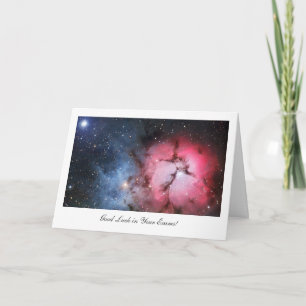 Tarjeta Nebulosa Trifid - Buena suerte en tus exámenes