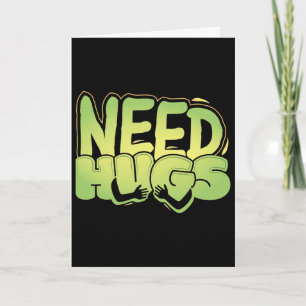 Tarjeta Necesita Abrazos – Diseño Cute Comfort Para Días D