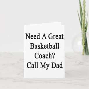 Tarjeta Necesito a un gran entrenador de básquetbol que ll