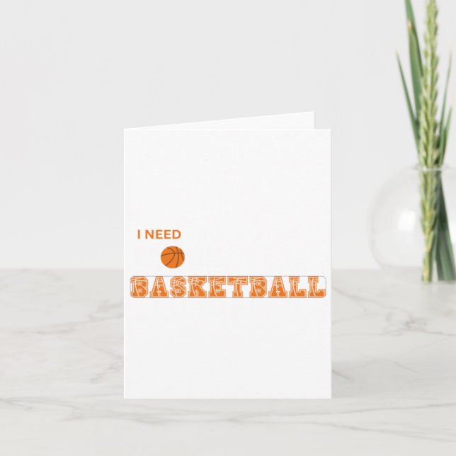 Tarjeta Necesito más baloncesto (Anverso)