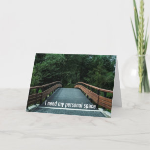 Tarjeta Necesito Mi Espacio Personal, Por Favor Dame Tiemp