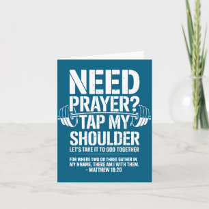 Tarjeta Necesito Oración Toca Mi Hombro Divertido Trabajo