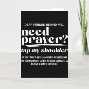 Tarjeta Necesito Oración Toca Mi Hombro Hombres Mujeres Cr