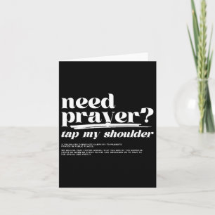 Tarjeta Necesito Oración Toca Mi Hombro Necesito Oración T