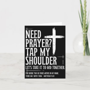 Tarjeta Necesito Oración Toca Mi Hombro Versículo Bíblico