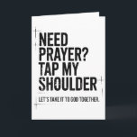 Tarjeta Necesito Oración Toca Mi Hombro Versículo Bíblico<br><div class="desc">Necesito Oración Toca Mi Hombro Versículo Bíblico Cristiano En La Espalda</div>