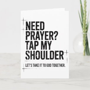 Tarjeta Necesito Oración Toca Mi Hombro Versículo Bíblico 