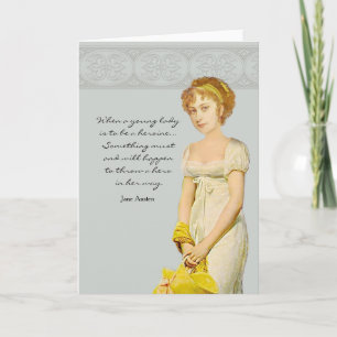 Tarjeta ¡Necesito un héroe!  Jane Austen Note Card