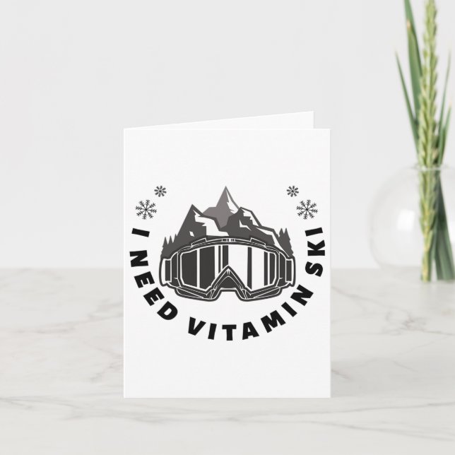 Tarjeta Necesito Vitaminas Ski  (Anverso)
