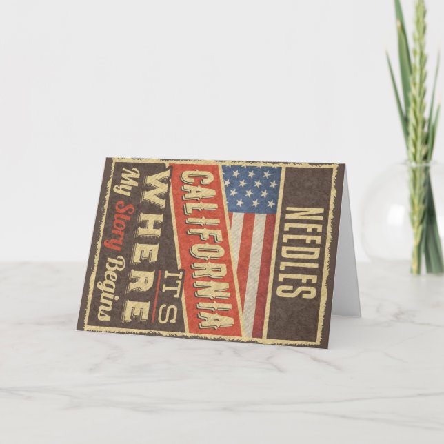 Tarjeta Needles California (Anverso)