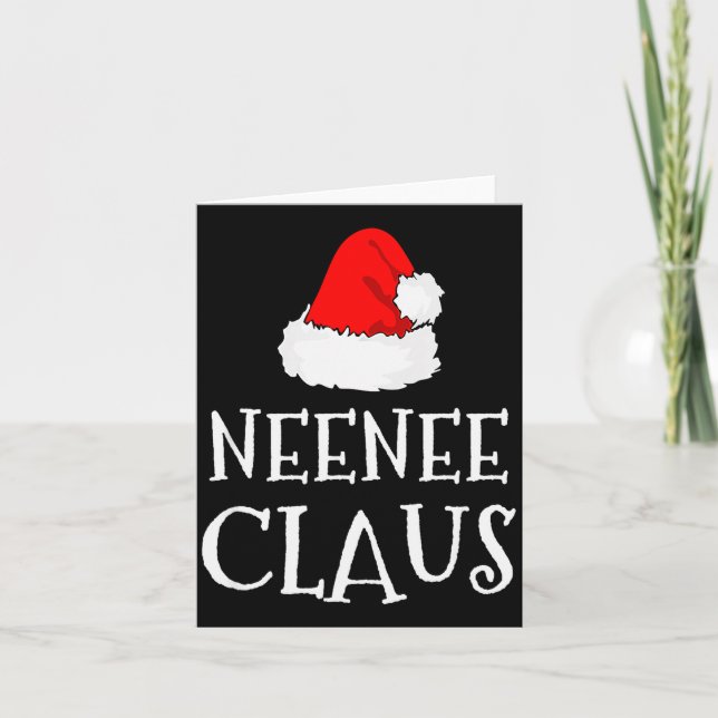 Tarjeta Neenee Claus Christmas Santas Pajama Family Matchi (Anverso)