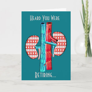 Tarjeta Nefrología jubilada Arte de Riñón