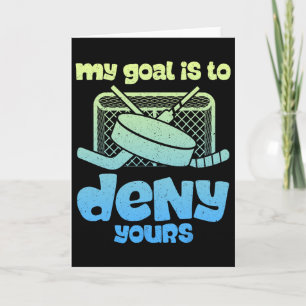 Tarjeta Negación del portero de hockey humor divertido de