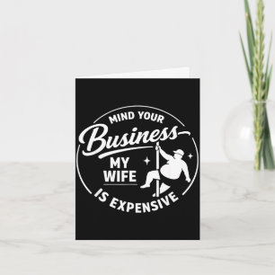 Tarjeta Negocios de la mente la esposa es cara divertida d