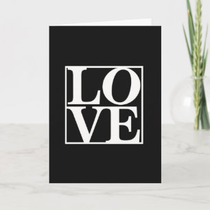 Tarjeta Negra de Amor Minimalista