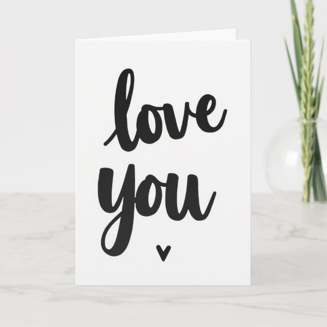 Tarjeta Negra de Amor Romántico (Anverso)