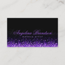 Tarjeta negra de Damask, artista de maquillaje púr