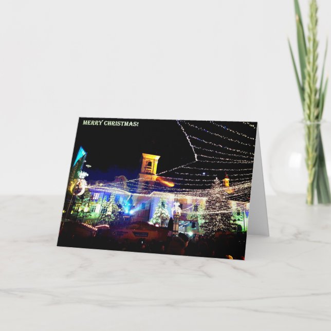 Tarjeta negra de mercado para navidades (Anverso)