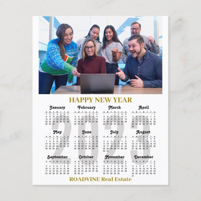 Tarjeta negra de oro para el calendario 2023 (Anverso)