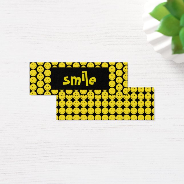 Tarjeta negra de sonrisa amarilla (Escritorio)