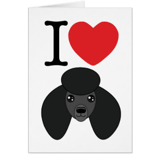 Tarjeta negra del caniche