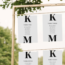 Tarjeta negra moderna para la tabla de asientos Mo